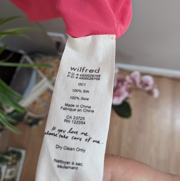 Wilfred 100% Silk Dress In Coral Color - Picture 4 of 6